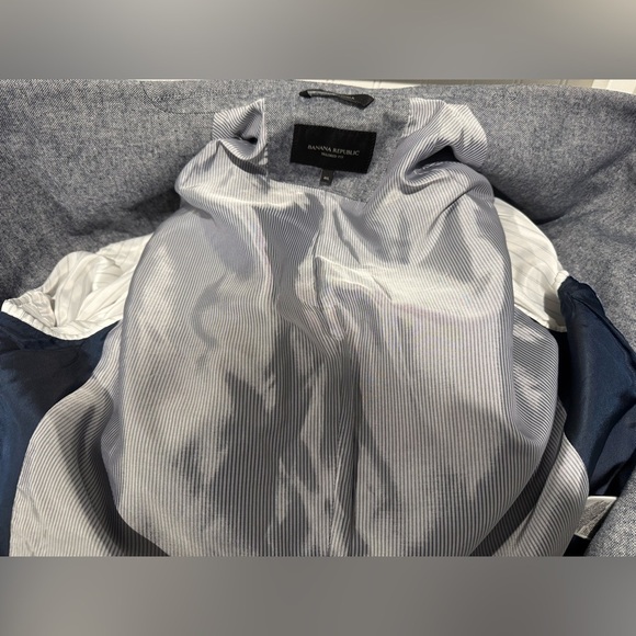 Banana Republic Men’s 46L Light Blue 100% Cotton Tailored Fit Blazer - Picture 6 of 11